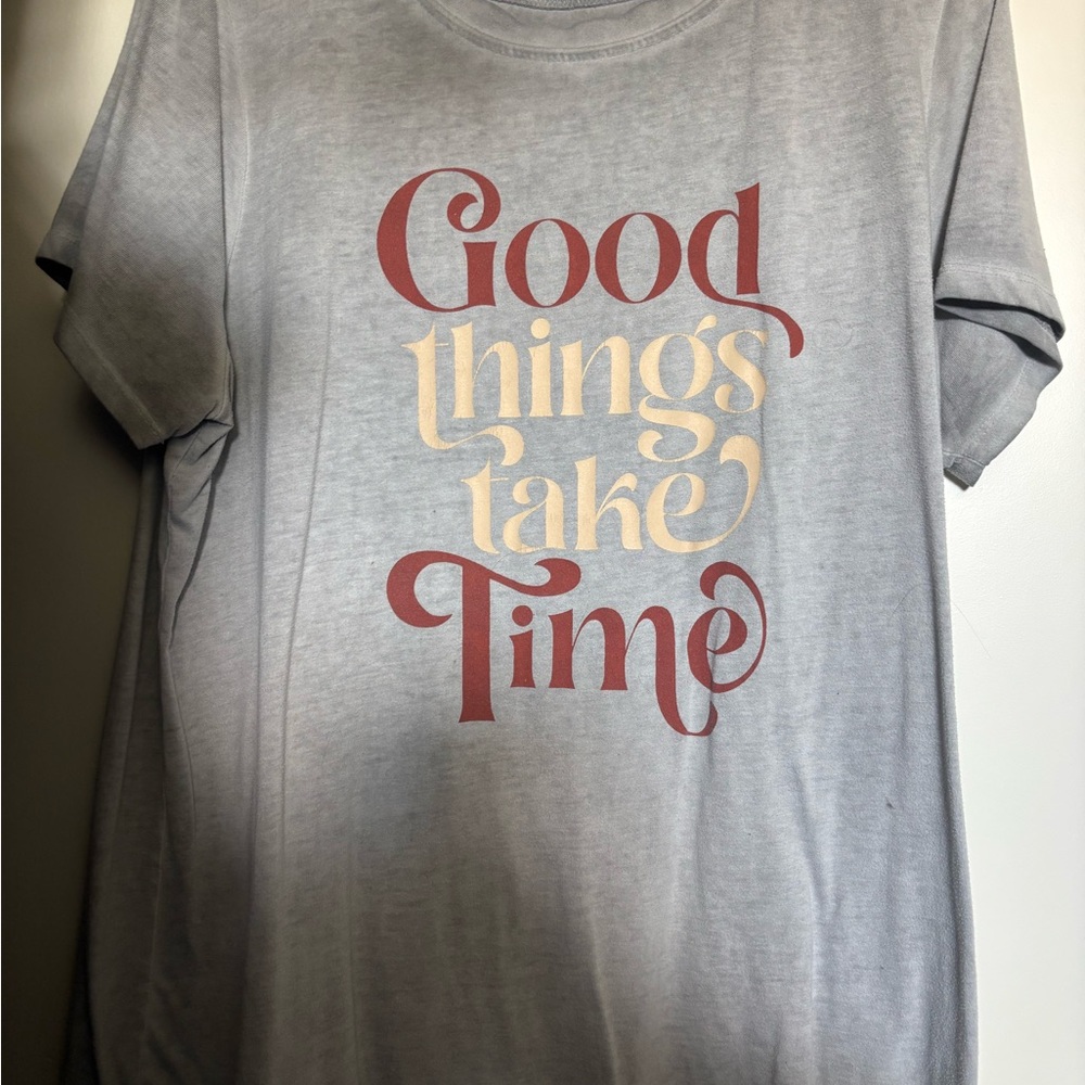 Torrid Gray T-Shirt with Red Text